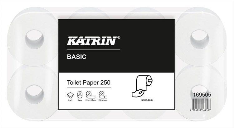 Toilettenpapier | KATRIN Basic Toilet Topa | Hochweiss | 2-lagig | 64 Rollen Toilettenpapier | KATRIN Basic Toilet Topa | Hochweiss | 2-lagig | 64 Rollen