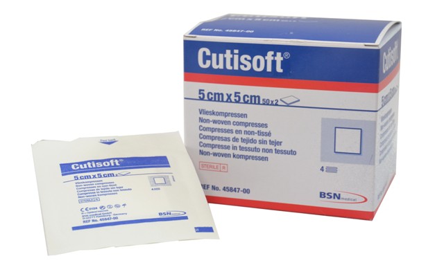 Cutisoft® Vlieskompresse steril 5 cm x 5 cm 50 x 2 Stück/Packung Cutisoft® Vlieskompresse steril 5 cm x 5 cm 50 x 2 Stück/Packung