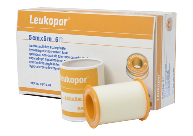 Leukopor® | Fixierpflaster | Weiß | 5 cm x 5 m Rolle