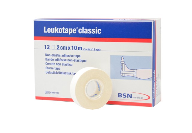 Leukotape® classic 2 cm x 10 m Rolle Weiß Sporttape