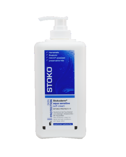 DEB-STOKO® Stokoderm® Aqua Sensitiv Hautschutzcreme 500 ml Pumpspender DEB-STOKO® Stokoderm® Aqua Sensitiv Hautschutzcreme 500 ml Pumpspender