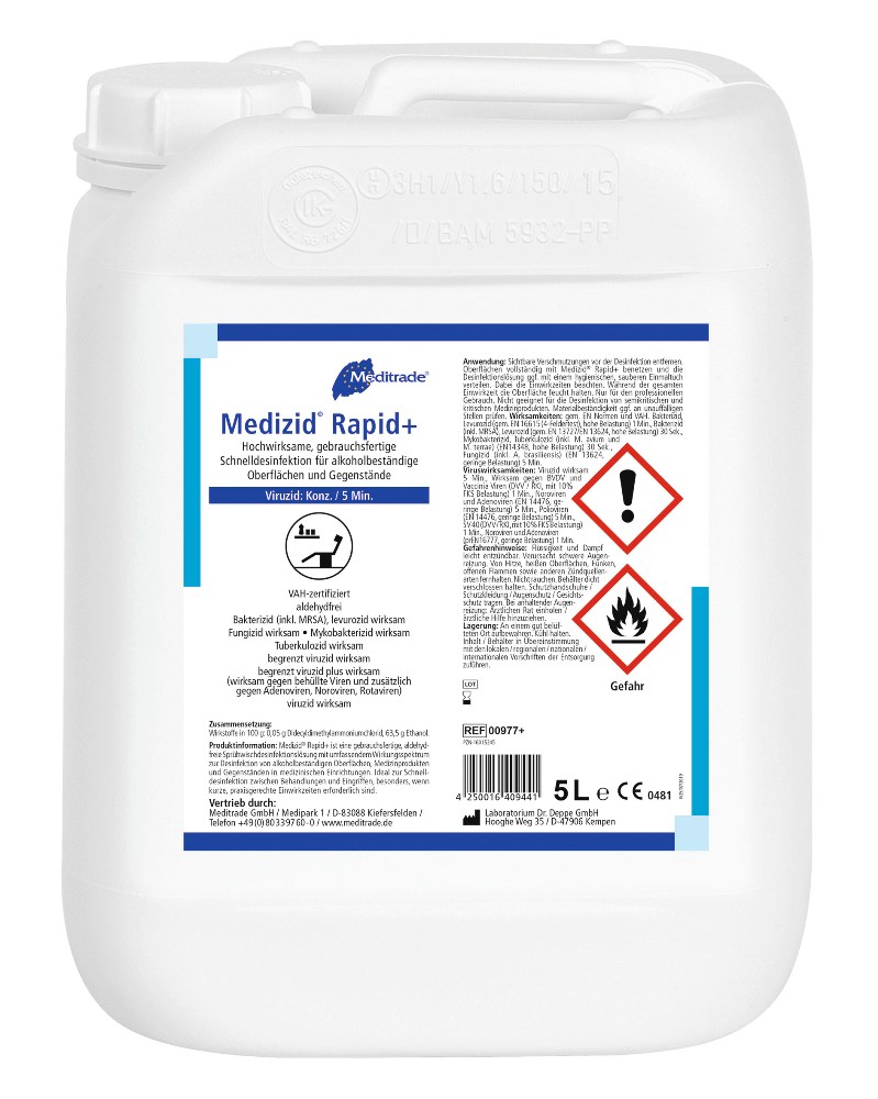 Meditrade Medizid Rapid+ 5 Liter Kanister Meditrade Medizid Rapid+ 5 Liter Kanister
