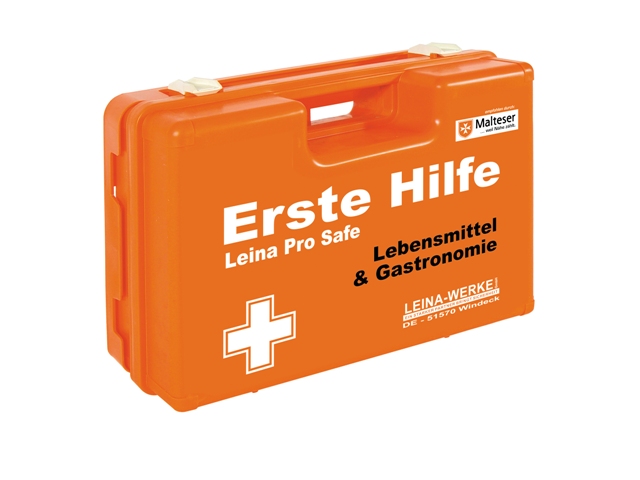 Leina Pro Safe Erste Hilfe Koffer | Lebensmittel + Gastronomie | DIN 13157 (2021-11) + Zus.