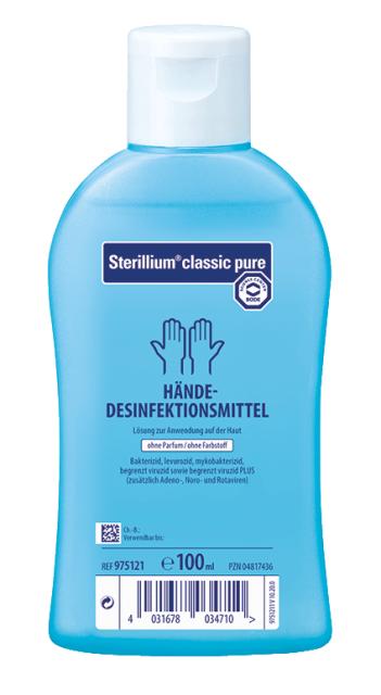 Sterillium classic pure | Parfümfreie Händedesinfektion | 100 ml Flasche Sterillium classic pure | Parfümfreie Händedesinfektion | 100 ml Flasche
