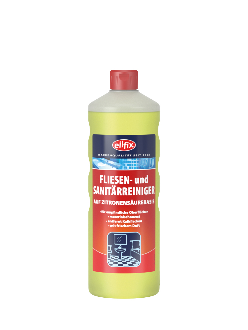 Eilfix Fliesen- und Sanitärreinger  | Auf Zitronensäurebasis | 1 Liter Flasche Eilfix Fliesen- und Sanitärreinger  | Auf Zitronensäurebasis | 1 Liter Flasche