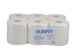 Handtuchrolle | MIDI | Hochweiss | 20 cm x 300 m | 6 Rollen/Karton | AG-082