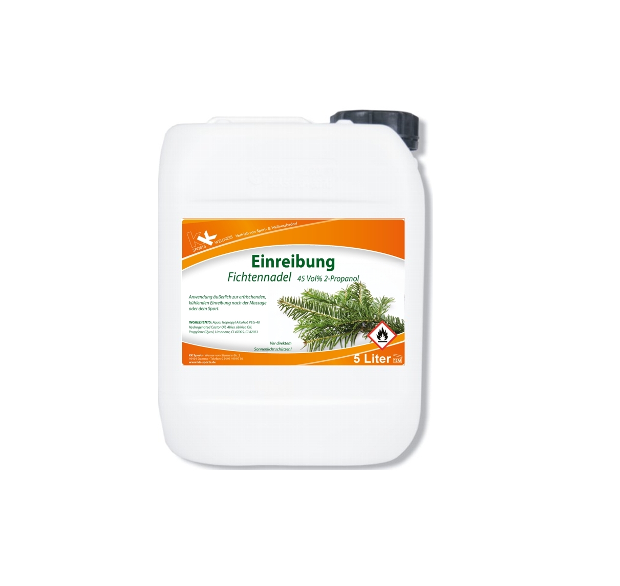 KK Einreibung Fichtennadel  (45 Vol.%) 5 Liter KK Einreibung Fichtennadel  (45 Vol.%) 5 Liter