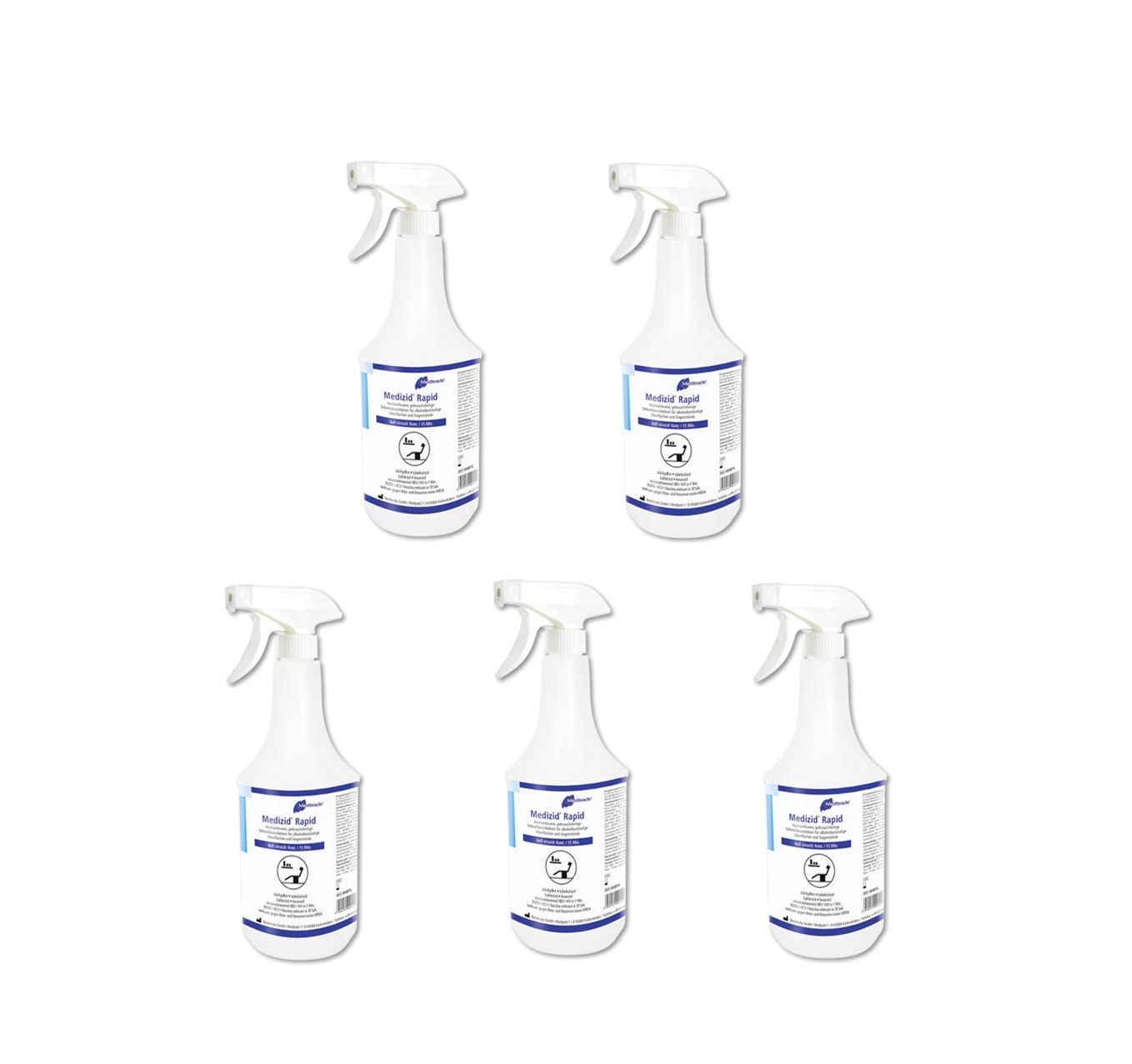 Meditrade Medizid® Rapid+ 5 x 1 Liter Sprühflasche inkl. 5 Sprühköpfe Meditrade Medizid® Rapid+ 5 x 1 Liter Sprühflasche inkl. 5 Sprühköpfe
