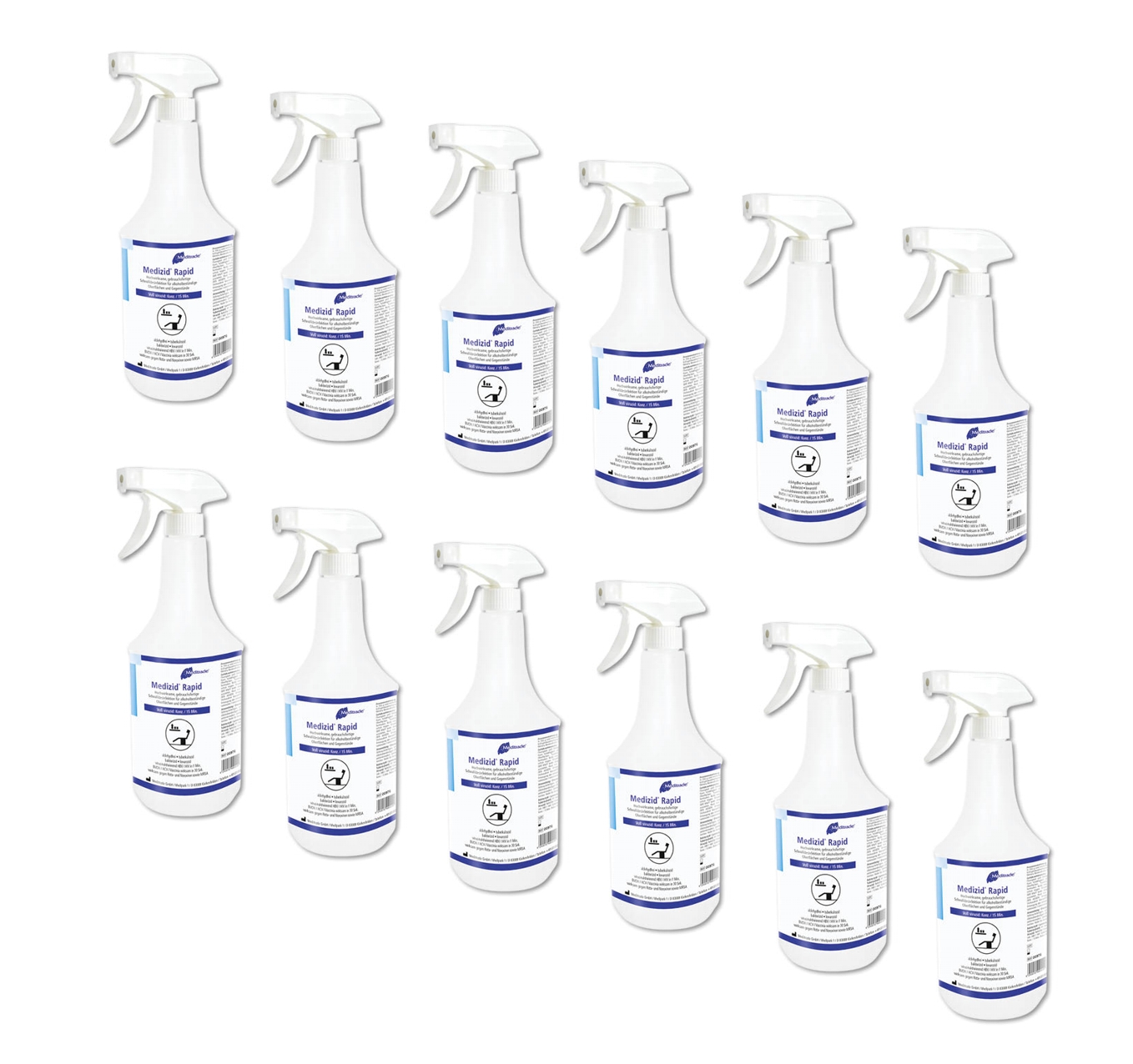 Meditrade Medizid® Rapid+ 12 x 1 Liter Sprühflasche inkl. 12 Sprühköpfe Meditrade Medizid® Rapid+ 12 x 1 Liter Sprühflasche inkl. 12 Sprühköpfe