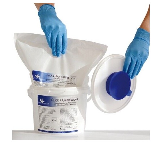 KK Quick & Clean Classic alkoholische S-Wipes ready to use Refillbeutel + Spendereimer KK Quick & Clean Classic alkoholische S-Wipes ready to use Refillbeutel + Spendereimer