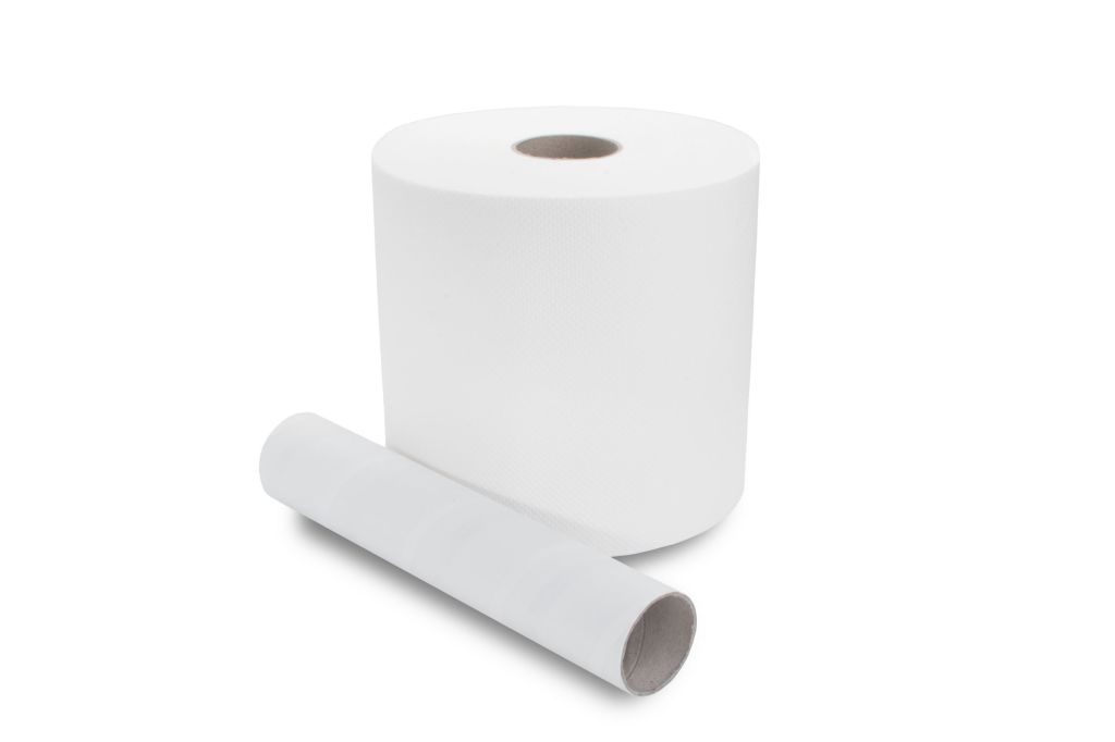 Handtuchrolle | Weiß | 2-lagig | 18,5 cm x 140 m | 6 Rollen/Karton | AG-077-1 Handtuchrolle | Weiß | 2-lagig | 18,5 cm x 140 m | 6 Rollen/Karton | AG-077-1