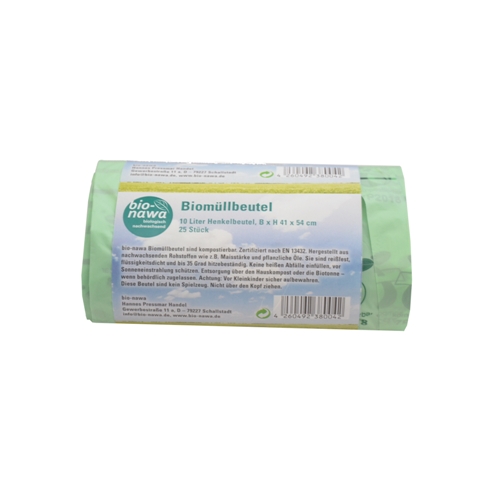 bio-nawa Bio-Abfallbeutel | 10 Liter | mit Henkel | 25 Stück/Rolle bio-nawa Bio-Abfallbeutel | 10 Liter | mit Henkel | 25 Stück/Rolle