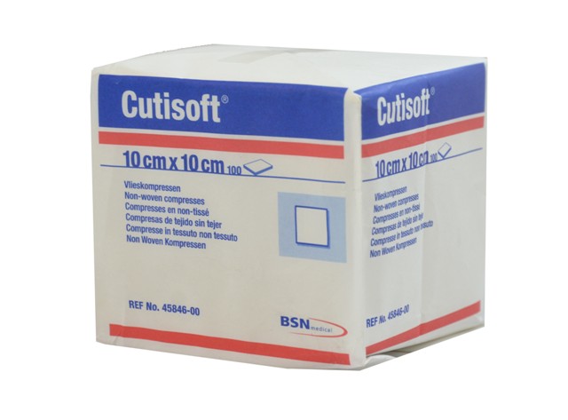 Cutisoft® Vlieskompresse | unsteril | 10 cm x 10 cm | 100 Stück/Packung Cutisoft® Vlieskompresse | unsteril | 10 cm x 10 cm | 100 Stück/Packung