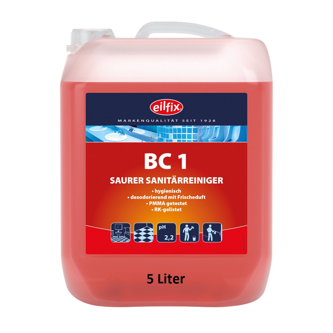 Eilfix® BC 1 | Sanitärreiniger sauer | 5 Liter Kanister Eilfix® BC 1 | Sanitärreiniger sauer | 5 Liter Kanister