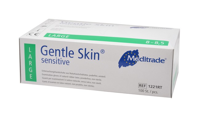 Meditrade Latexhandschuhe Gentle Skin® sensitive | XS - XL | 100 Stück/Box