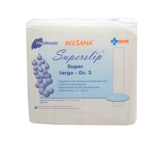 Beesana® | Superslip® Super Large | Inkontinezslip | 15 Stück/Packung Beesana® | Superslip® Super Large | Inkontinezslip | 15 Stück/Packung