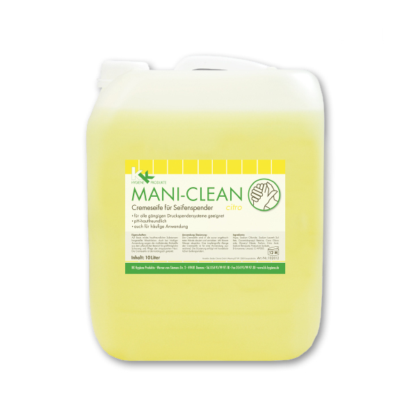 KK Mani-Clean Citro Seife | Handwaschseife | 10 Liter Kanister KK Mani-Clean Citro Seife | Handwaschseife | 10 Liter Kanister
