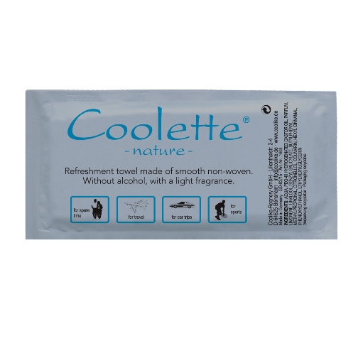 Erfrischungstuch Coolette® nature aus Vlies Erfrischungstuch Coolette® nature aus Vlies
