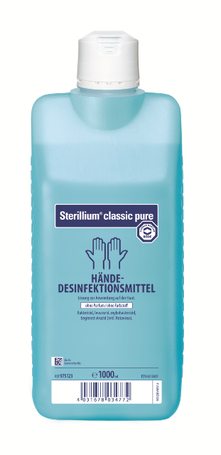 Sterillium classic pure | Parfümfreie Händedesinfektion | 1000 ml Flasche Sterillium classic pure | Parfümfreie Händedesinfektion | 1000 ml Flasche