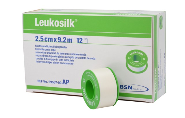 Leukosilk® | Fixierpflaster | Weiß | 2,5 cm x 9,2 m Rolle Leukosilk® | Fixierpflaster | Weiß | 2,5 cm x 9,2 m Rolle