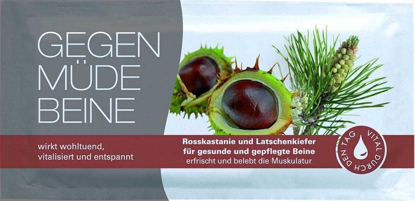 Aromatuch aus Vlies Gegen müde Beine Aromatuch aus Vlies Gegen müde Beine