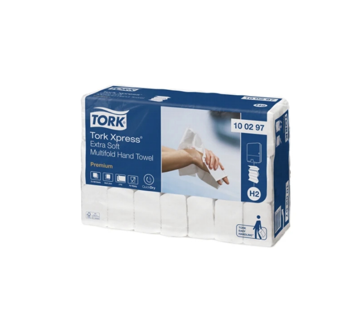 Tork Xpress Extra Soft | Falthandtücher | 34 x 21,2 cm | 2-lagig | Weiß | 2100 Stück/Packung Tork Xpress Extra Soft | Falthandtücher | 34 x 21,2 cm | 2-lagig | Weiß | 2100 Stück/Packung