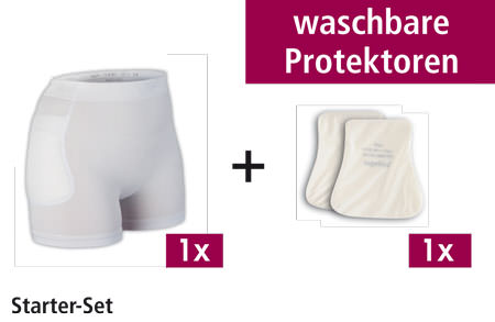 Suprima | Hüftprotektor Starter-Set B | Unisex | Weiß | Gr. S-XXL | 1493