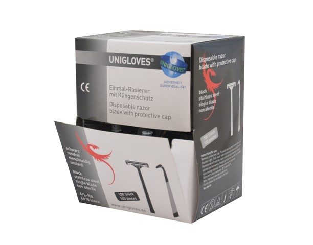 Unigloves Einmalrasierer 100 Stück/Box vers. Farben Unigloves Einmalrasierer 100 Stück/Box vers. Farben