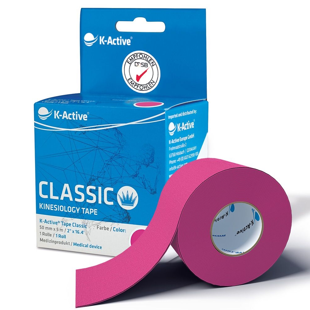 K-Active Tape Classic 50 mm x 5 m Rolle Pink