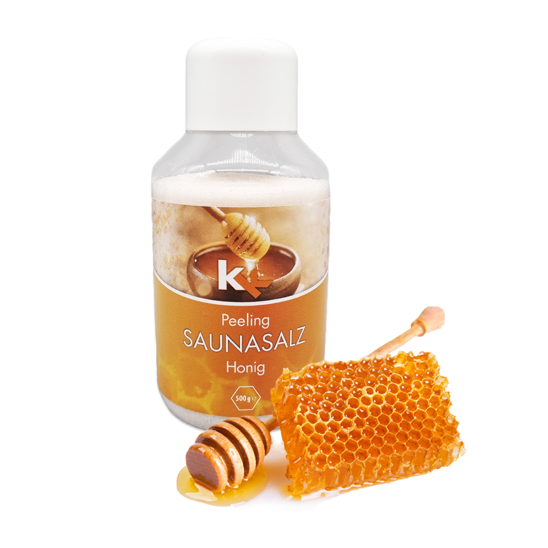 KK Sauna Salz Peeling | Honig 500g | Meersalz | Body Scrub | Dusch- und Körperpeeling KK Sauna Salz Peeling | Honig 500g | Meersalz | Body Scrub | Dusch- und Körperpeeling