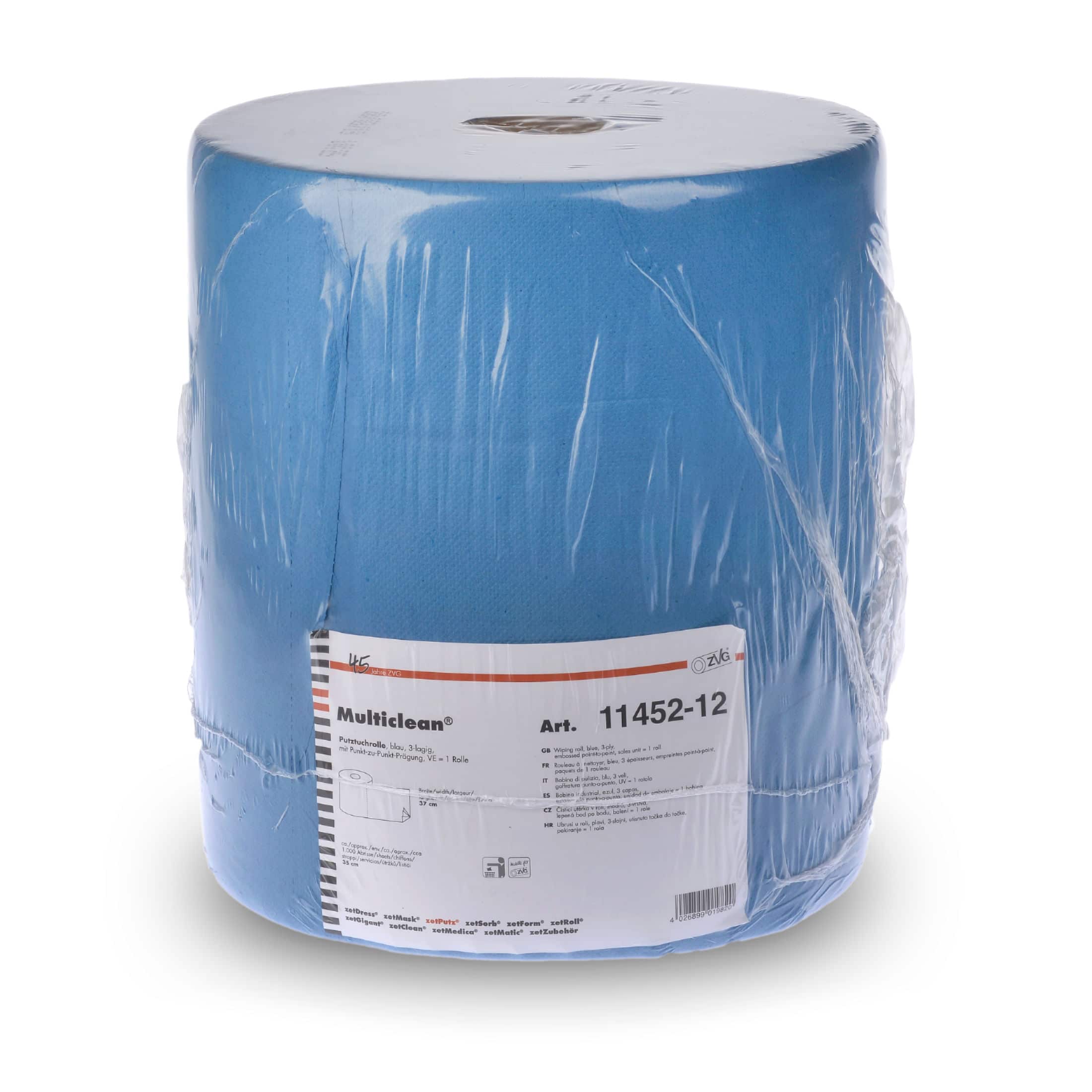 Multiclean® Putztuchrolle | Blau | 3-lagig | 36 cm x 36 cm | 1 Rolle Multiclean® Putztuchrolle | Blau | 3-lagig | 36 cm x 36 cm | 1 Rolle