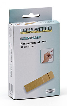 Leinaplast Fingerverband | 12 x 2 cm | elastisch | 50 Stück/Packung Leinaplast Fingerverband | 12 x 2 cm | elastisch | 50 Stück/Packung