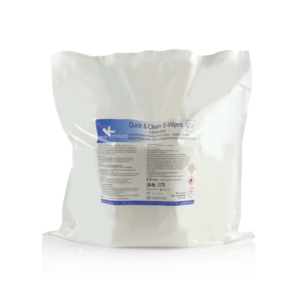 KK Quick & Clean Classic alkoholische S-Wipes  ready to use Refillbeutel 70 Tücher KK Quick & Clean Classic alkoholische S-Wipes  ready to use Refillbeutel 70 Tücher