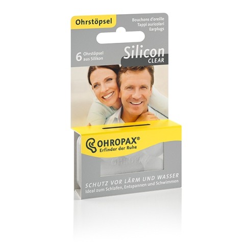 OHROPAX® Silicon Clear | 6 Stück/Dose in Hängeschachtel