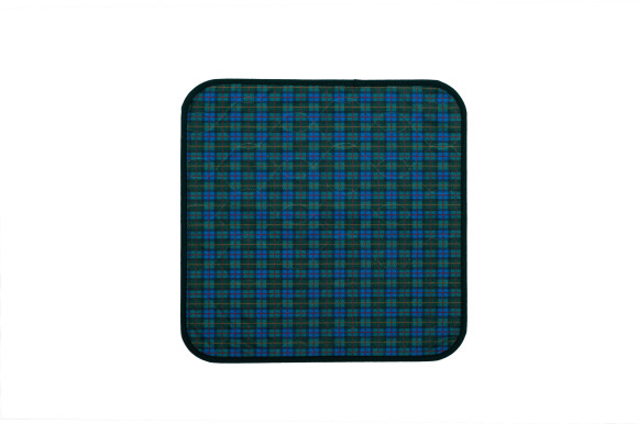 Suprima | Sitzauflage | Karo blau-grün | Ohne Bänder | 45 x 45 cm | 3700