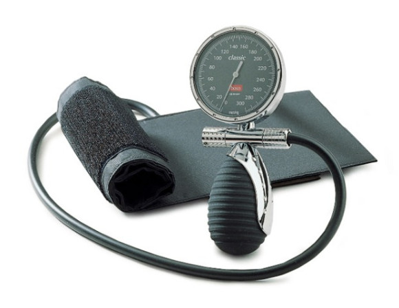 boso classic Blutdruckmessgerät mit Klettenmanschette 2-in-1Schlauchsystem