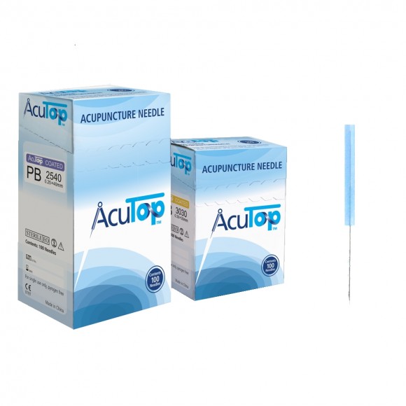 Akupunkturnadeln AcuTop™ Nadeln Typ PB | Kunststoffgriff | 100 Stück/Packung