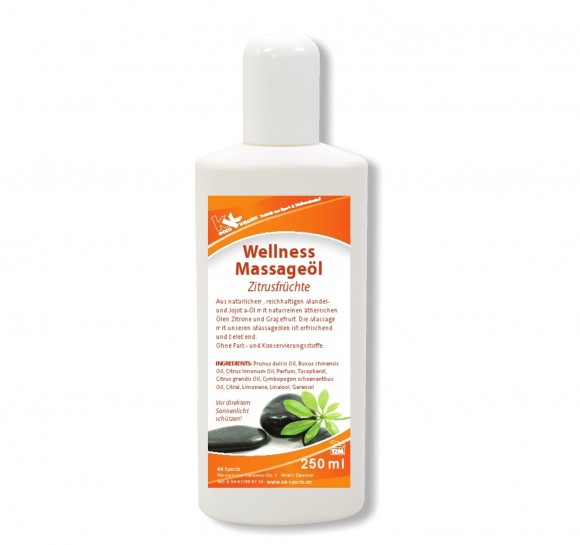 KK Wellness Massageöl Zitrusfrüchte 250 ml Flasche