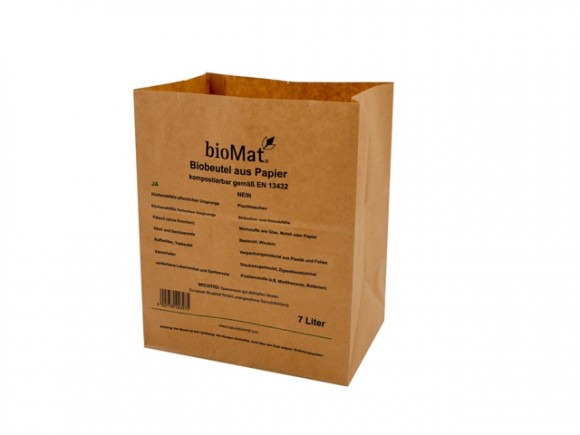 BIOMAT/® AirBox/® Family Bio-Abfalleimer 3 B/ündel /á 40 Bio-Abfallbeutel 7 L aus Kraftpapier