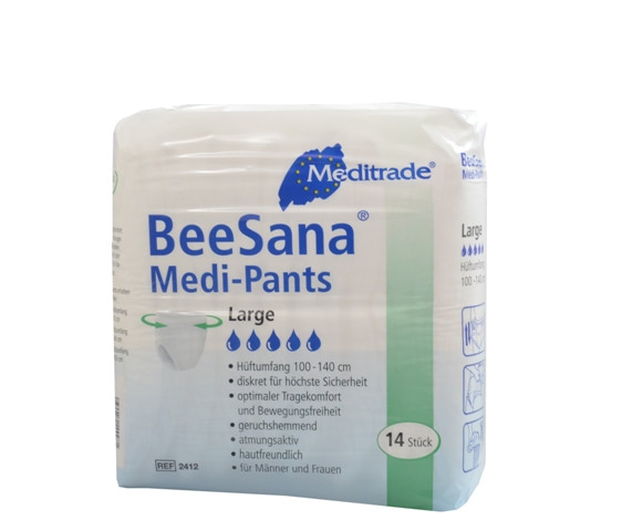 BeeSana® Medi-Pants | Windelhosen | Gr. M-XL | 14 Stück/Packung