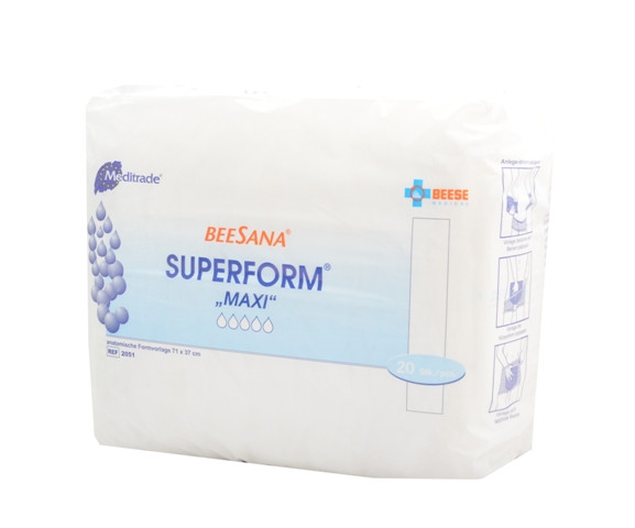 Beesana® Superform® | Maxi | Inkontinenzvorlage | 20 Stück/Packung