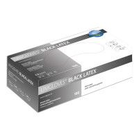 Unigloves Latexhandschuhe Black Latex | S - XL | 100 Stück/Box Box mit 100 St. / 6-7 small