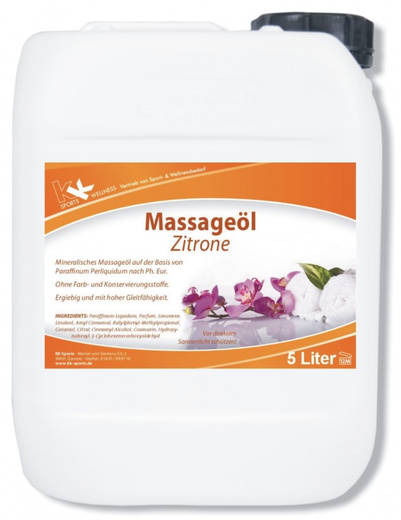 KK Massageöl Zitrone 5 Liter Kanister