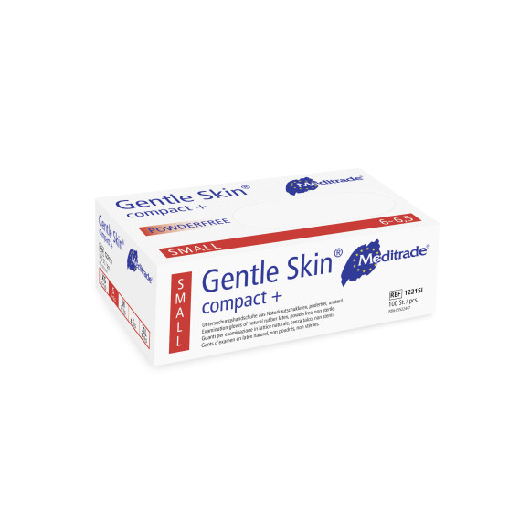 Meditrade Latexhandschuhe Gentle Skin compact+ | XS - XL | 100 Stück/Box