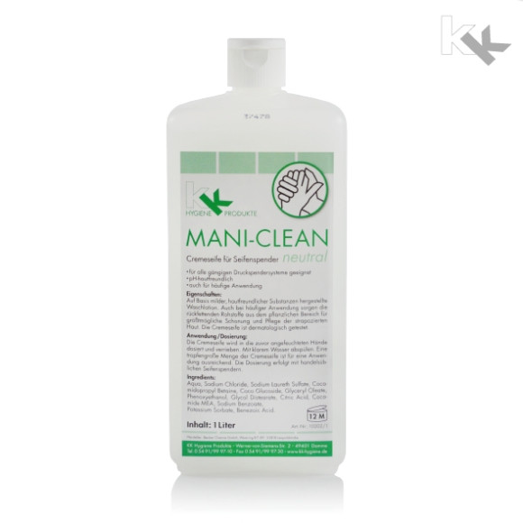 KK Mani-Clean Neutral Seife | Cremeseife | 1000 ml Euroflasche