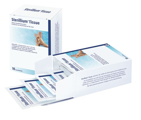 Sterillium® Tissue | Feuchttuch zur Hände-/Hautdesinfektion | 10 Stück/Packung