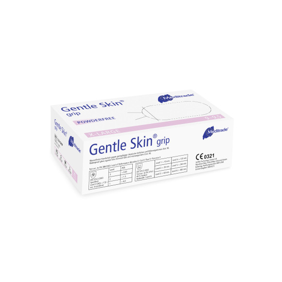 Meditrade Latexhandschuhe Gentle Skin® grip | XS - XL | 100 Stück/Box